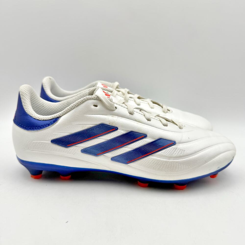 Adidas Kids Copa Pure II League Soccer Cleats US 4 FR 36 White Blue Leather EUC